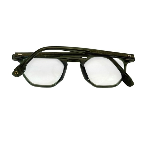 ZEREZES prescription glasses Frames Translucent Dark Green Geometric Octagonal - Picture 3 of 5